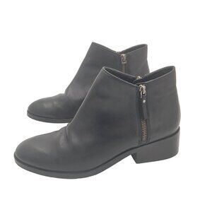 Cole Haan Women's Black Leather Grand OS Hayes Ankle Zip Bootie Boots Size 8.5 M